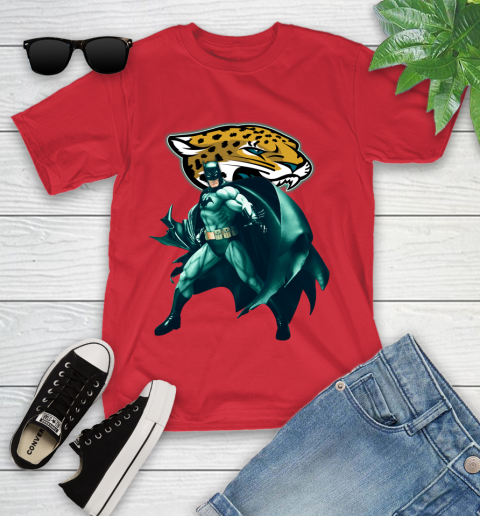 NFL Batman Football Sports Jacksonville Jaguars Youth T-Shirt 10
