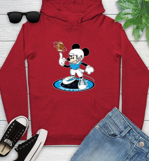 NFL Football Carolina Panthers Cheerful Mickey Disney Shirt Youth Hoodie 10
