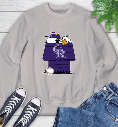 MLB Colorado Rockies Snoopy Woodstock The Peanuts Movie Baseball T Shirt Sweatshirt 12