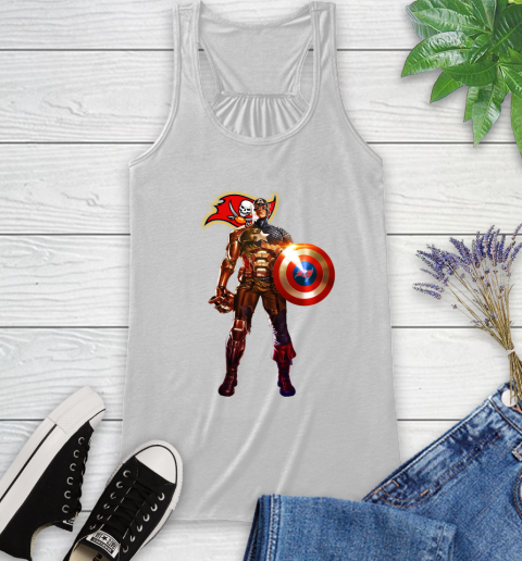 NFL Captain America Marvel Avengers Endgame Football Sports Tampa Bay Buccaneers Racerback Tank