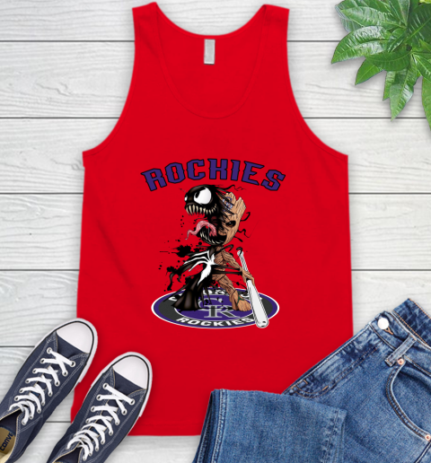 MLB Colorado Rockies Baseball Venom Groot Guardians Of The Galaxy Tank Top 6