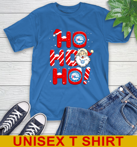 Philadelphia 76ers NBA Basketball Ho Ho Ho Santa Claus Merry Christmas Shirt T-Shirt 11