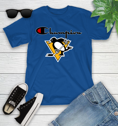 NHL Hockey Pittsburgh Penguins Champion Shirt Youth T-Shirt 6