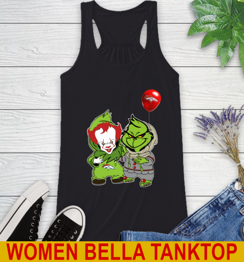 Denver Broncos Baby Pennywise Grinch Christmas NFL Football Racerback Tank 2