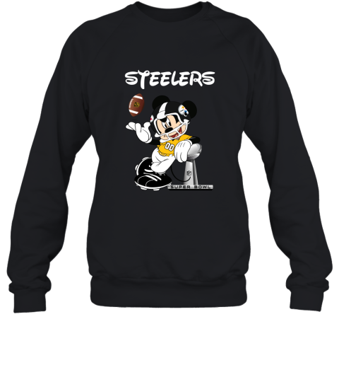 Mickey Steelers Taking The Super Bowl Trophy Football Sweatshirt