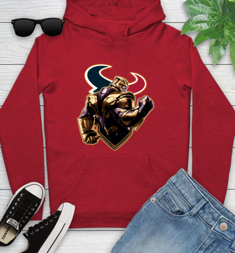 NFL Thanos Avengers Endgame Football Sports Houston Texans Youth Hoodie 11
