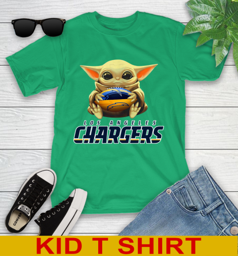 NFL Football Los Angeles Chargers Baby Yoda Star Wars Shirt Youth T-Shirt 6
