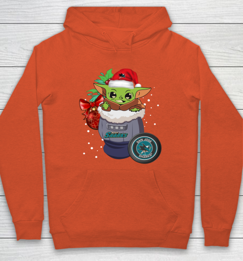 San Jose Sharks Christmas Baby Yoda Star Wars Funny Happy NHL Hoodie 5