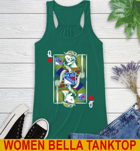 NHL Hockey New York Rangers The Queen Of Hearts Card Shirt Racerback Tank 5
