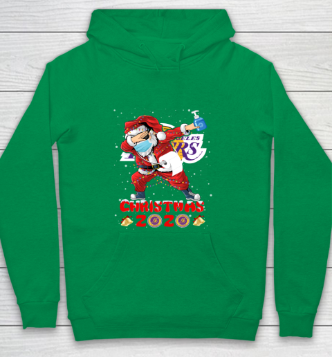 Los Angeles Lakers Funny Santa Claus Dabbing Christmas 2020 NBA Youth Hoodie 4