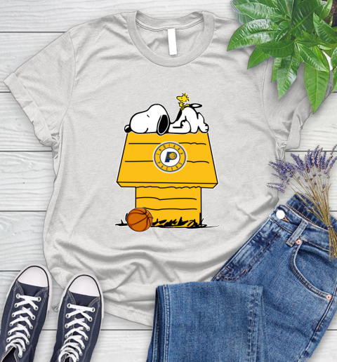 Indiana Pacers NBA Basketball Snoopy Woodstock The Peanuts Movie Women's T-Shirt