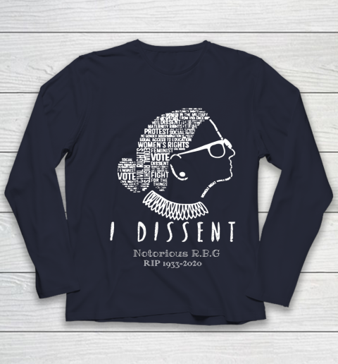 Notorious RBG 1833  2020 R.I.P Ruth Bader Ginsburg I Dissent Youth Long Sleeve 2