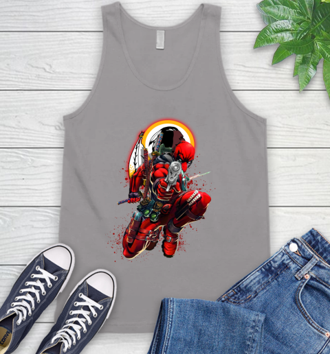 NFL Deadpool Marvel Comics Sports Football Washington Redskins Tank Top 4