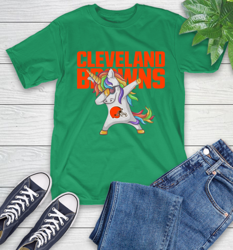 Cleveland Browns NFL Football Funny Unicorn Dabbing Sports T-Shirt 7