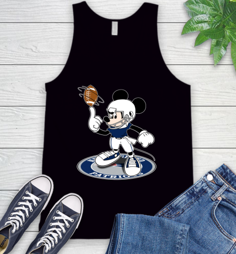 NFL Football New England Patriots Cheerful Mickey Disney Shirt Tank Top