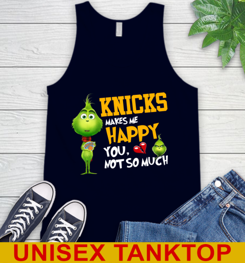 NBA New York Knicks Makes Me Happy You Not So Much Grinch Basketball Sports Tank Top 2