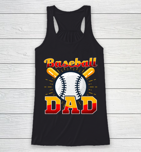 Father's Day Funny Gift Ideas Apparel  Baseball Dad Awesome Coach Racerback Tank