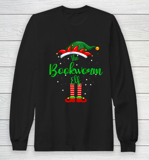 Bookworm Elf Matching Family Group Christmas Party Pajama Long Sleeve T-Shirt