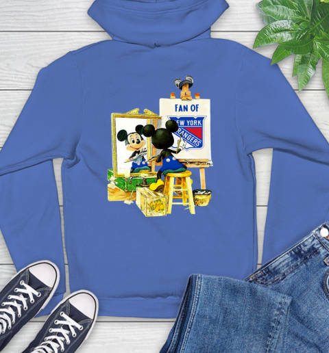 NHL Hockey New York Rangers Mickey Drawing Shirt 22