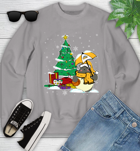Denver Nuggets NBA Basketball Cute Tonari No Totoro Christmas Sports Youth Sweatshirt 3