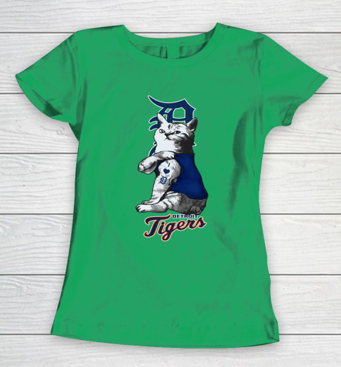 MLB Baseball My Cat Loves Detroit Tigers Women's T-Shirt 5