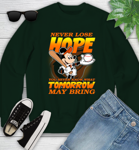 Boston Red Sox MLB Baseball Mickey Disney Never Lose Hope Youth Sweatshirt 9