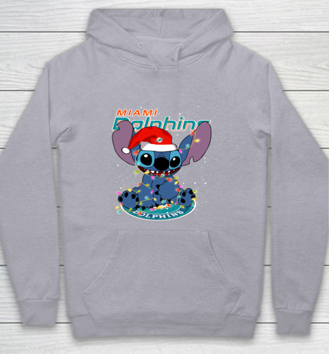 Miami Dolphins NFL Football noel stitch Christmas Youth Hoodie 4
