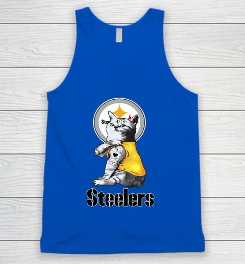 NFL Football My Cat Loves Pittsburgh Steelers Tank Top 4