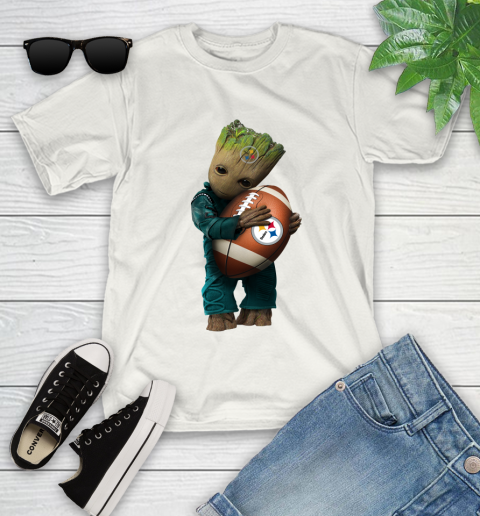 NFL Groot Guardians Of The Galaxy Football Sports Pittsburgh Steelers Youth T-Shirt