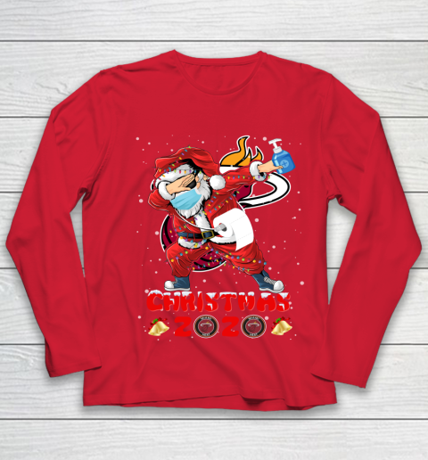 Miami Heat Funny Santa Claus Dabbing Christmas 2020 NBA Youth Long Sleeve 8