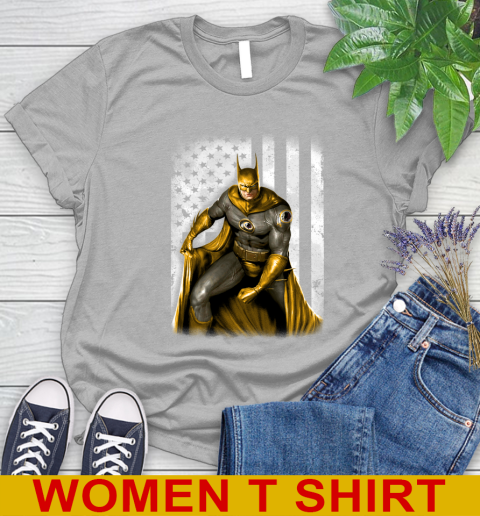 Washington Redskins NFL Football Batman DC American Flag Shirt Women's T-Shirt 5
