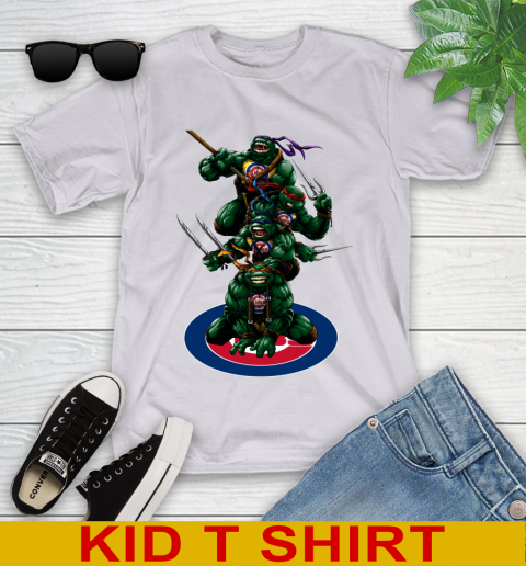 MLB Baseball Chicago Cubs Teenage Mutant Ninja Turtles Shirt Youth T-Shirt 5