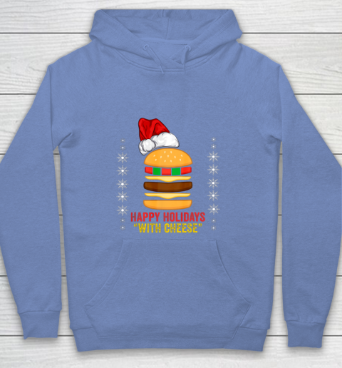 Happy Holidays with Cheese shirt Christmas cheeseburger Gift Youth Hoodie 8