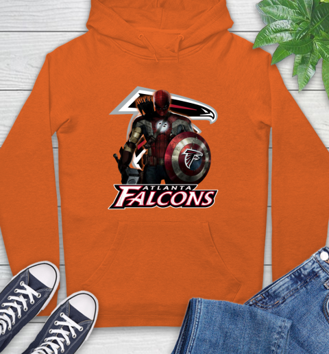 NFL Captain America Thor Spider Man Hawkeye Avengers Endgame Football Atlanta Falcons Hoodie 5