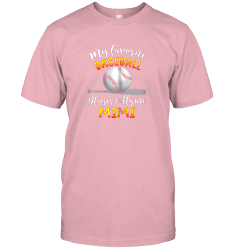 utmr my favorite baseball player calls me mimi mother39 s day jersey t shirt 60 front pink