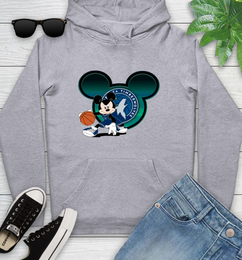 NBA Minnesota Timberwolves Mickey Mouse Disney Basketball Youth Hoodie 6