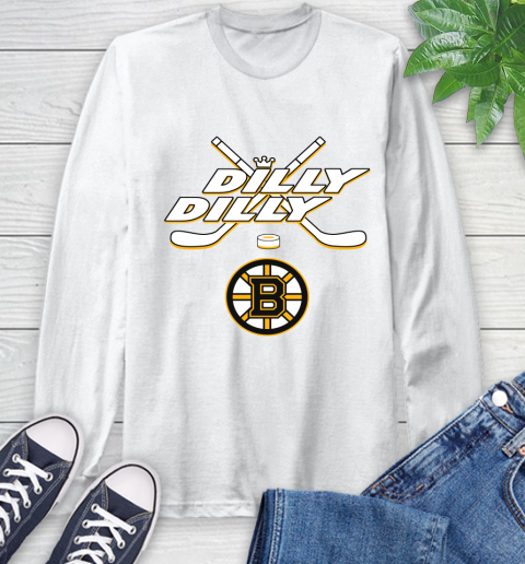 NHL Boston Bruins Dilly Dilly Hockey Sports Long Sleeve T-Shirt