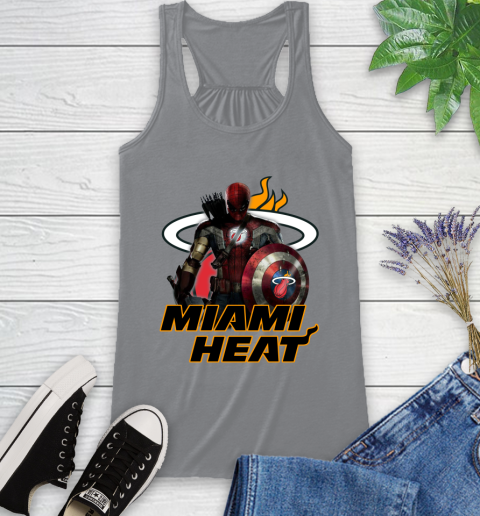 Miami Heat NBA Basketball Captain America Thor Spider Man Hawkeye Avengers Racerback Tank 5