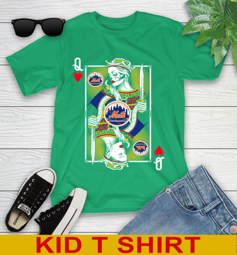 MLB Baseball New York Mets The Queen Of Hearts Card Shirt Youth T-Shirt 7