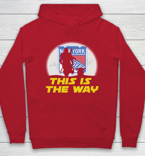 New York Rangers NHL Ice Hockey Star Wars Yoda And Mandalorian This Is The Way Hoodie 7