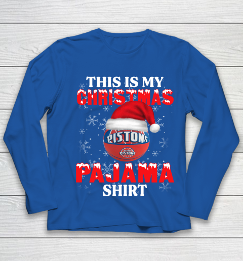 Detroit Pistons This Is My Christmas Pajama Shirt NBA Youth Long Sleeve 7