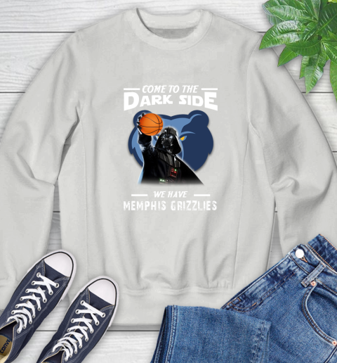 NBA Come To The Dark Side We Have Memphis Grizzlies Star Wars Darth Vader Basketball Sweatshirt 5
