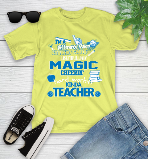 Orlando Magic NBA I'm A Difference Making Student Caring Basketball Loving Kinda Teacher Youth T-Shirt 10