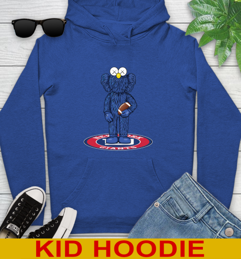 NFL Football New York Giants Kaws Bff Blue Figure Shirt Youth Hoodie 10