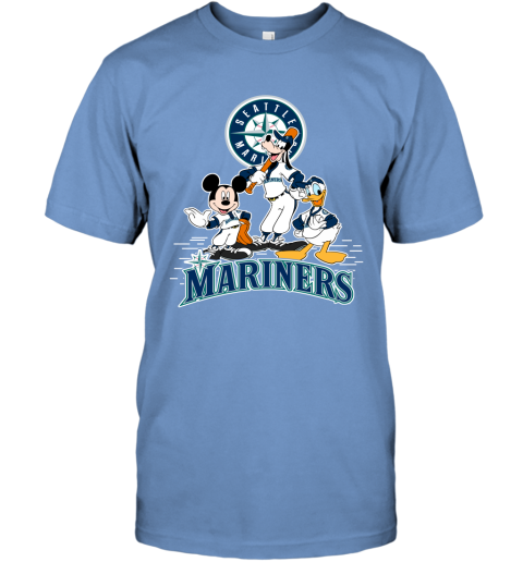 Disney Mickey Mouse Goofy Donald Duck Seattle Mariners Logo t