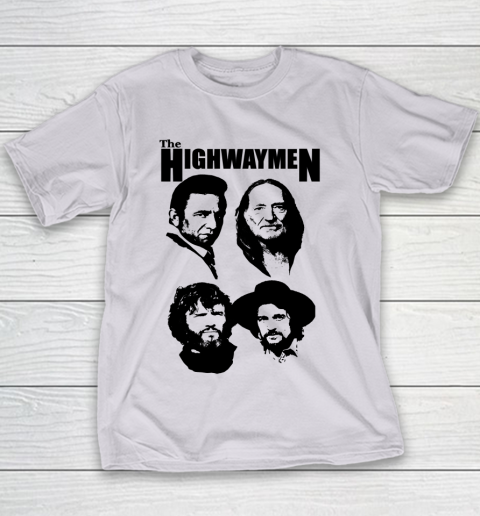 Willie Nelson Johnny Cash Outlaw Country Super Group The Highwaymen Youth T-Shirt 2