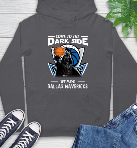 NBA Come To The Dark Side We Have Dallas Mavericks Star Wars Darth Vader Basketball Hoodie 7