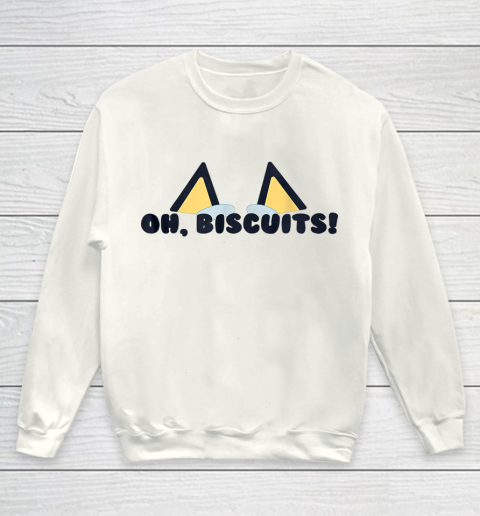 Blueys Oh Biscuits Mums Dad Cartoon Mothers Youth Sweatshirt