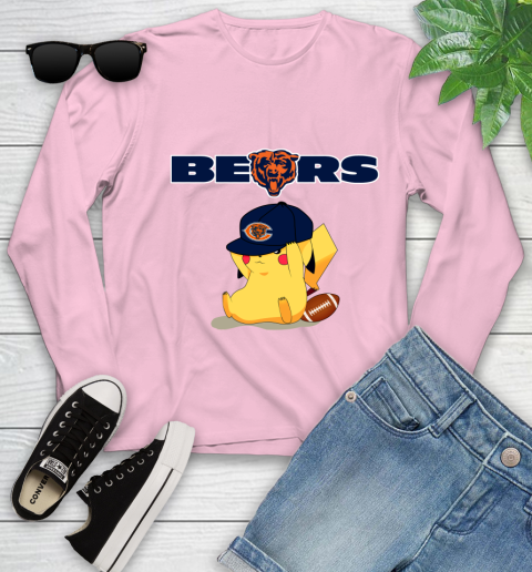 NFL Pikachu Football Sports Chicago Bears Youth Long Sleeve 10