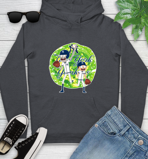 MLB New York Yankees Rick And Morty Baseball Sports Youth Hoodie 8